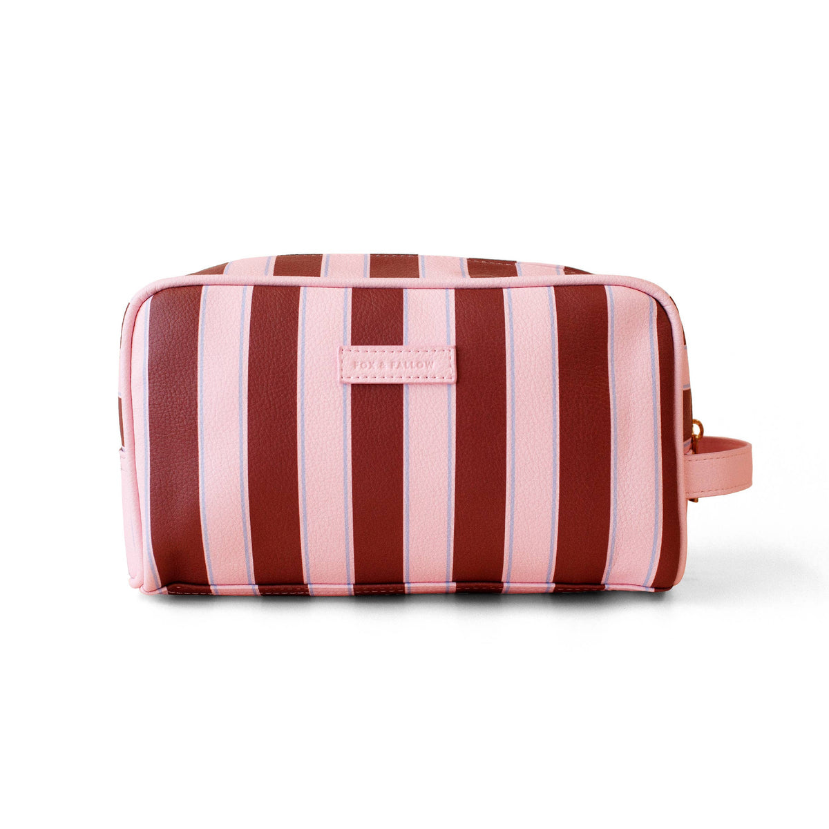 Fox & Fallow - Burgundy Stripe Wash Bag