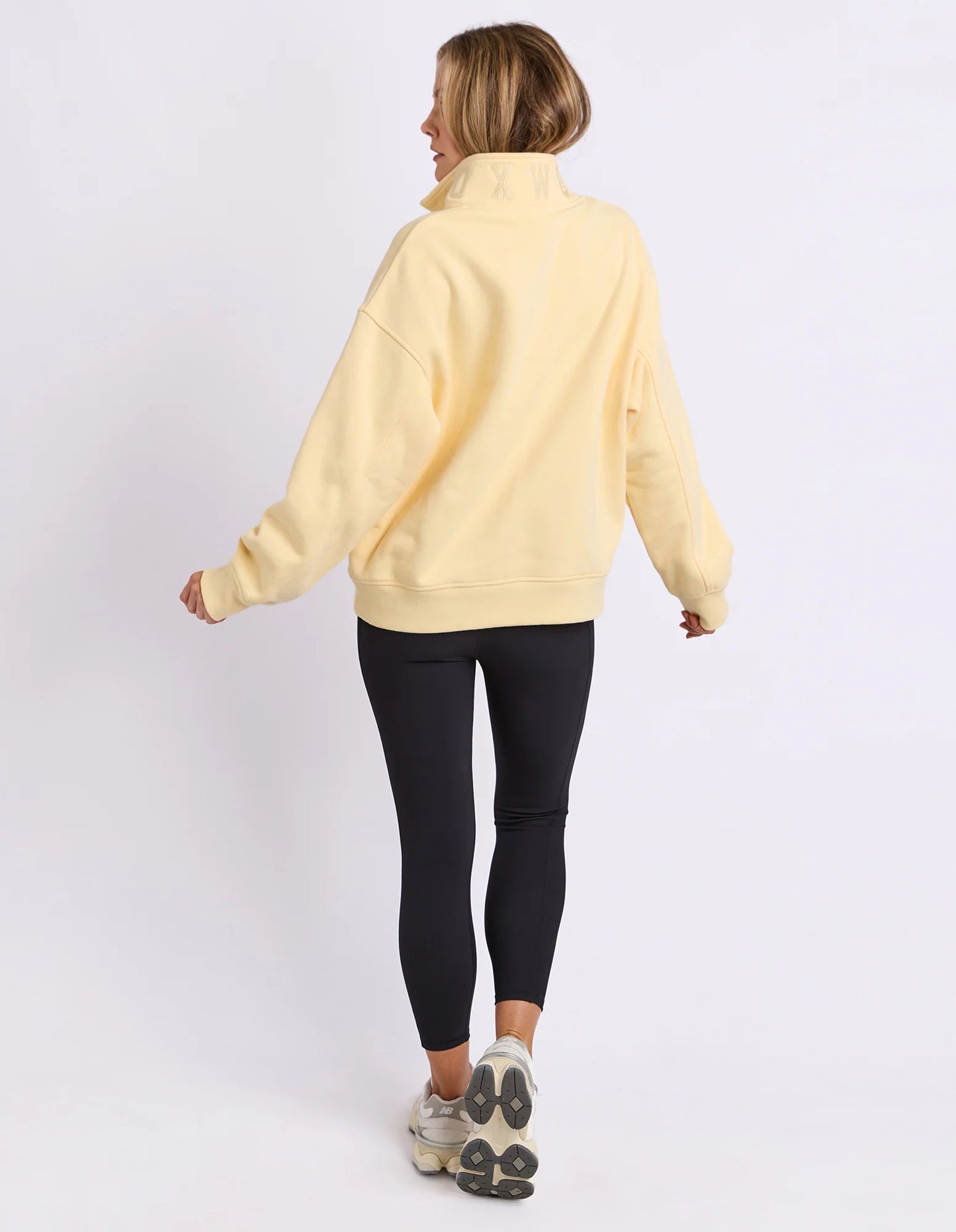 College Zip Crew Lemon