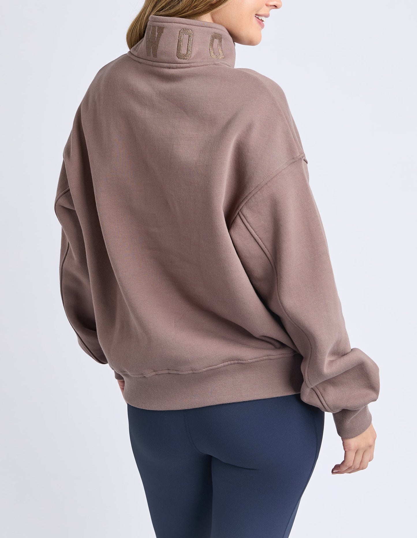 College Zip Crew Mocha