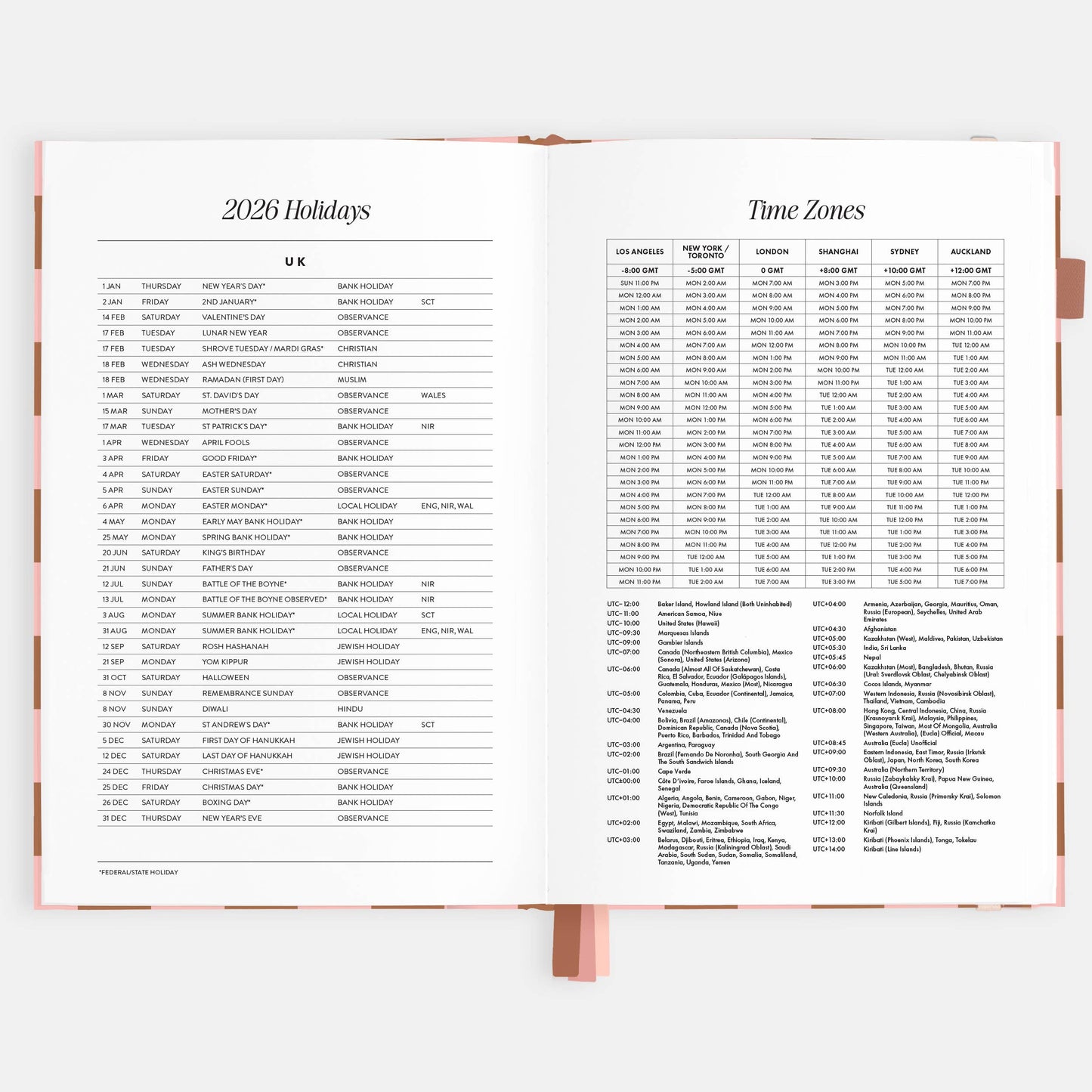 2026 Rose Check A5 Vertical Planner
