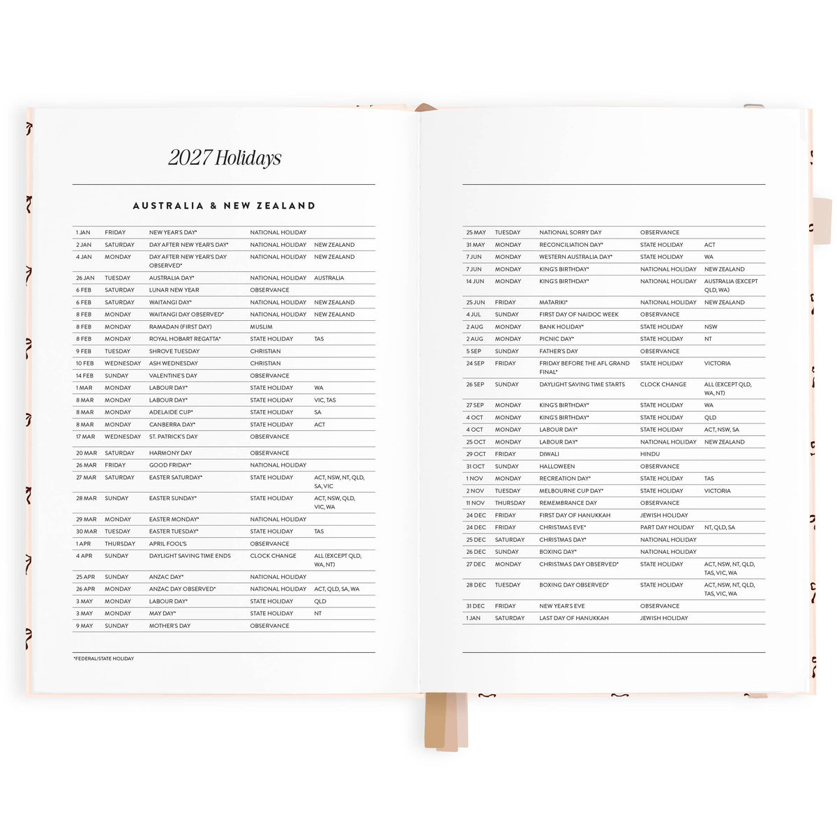 Fox & Fallow - 2027 French Bows A5 Vertical Planner