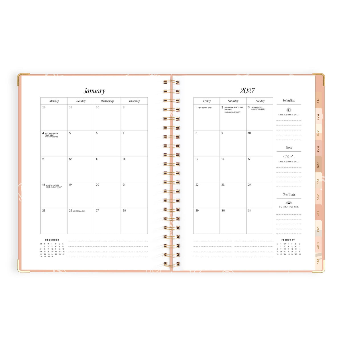 Fox & Fallow - 2027 Amalfi Peach  A4 Academic Planner