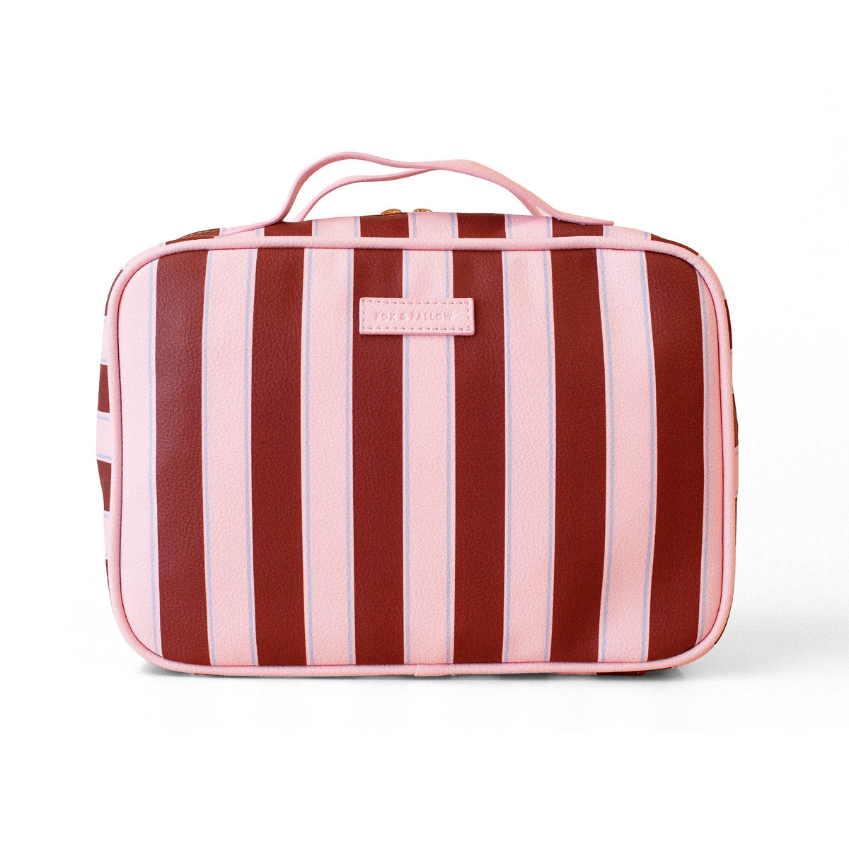 Fox & Fallow - Burgundy Stripe Cosmetic Bag
