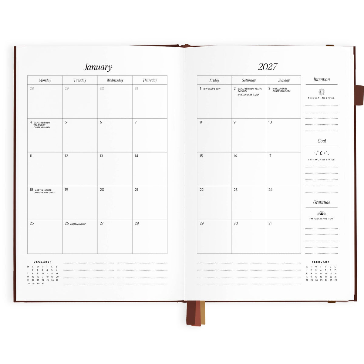 Fox & Fallow - 2027 Chocolate A5 Vertical Planner
