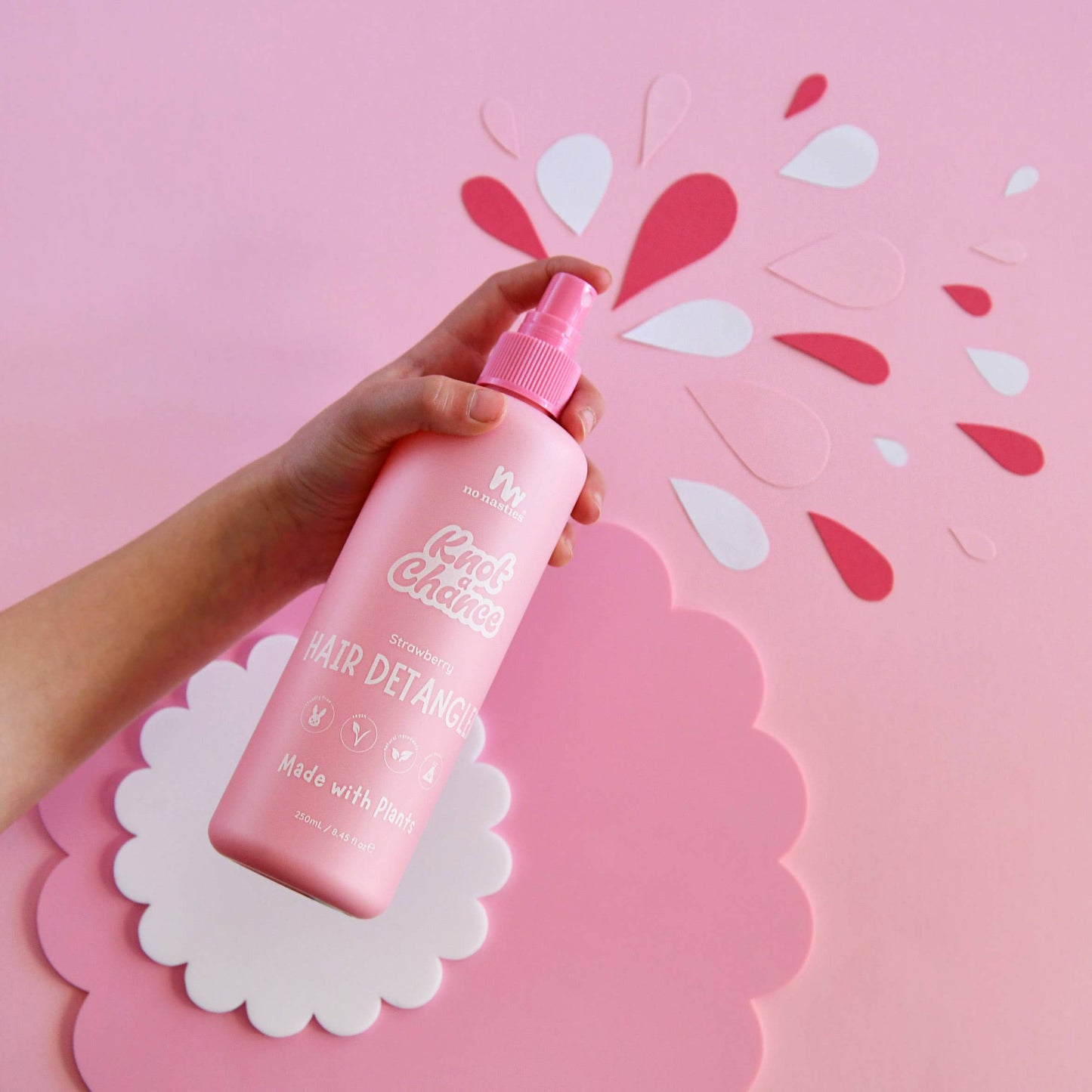no nasties kids - Natural Plant Based Hair Detangler in Strawberry