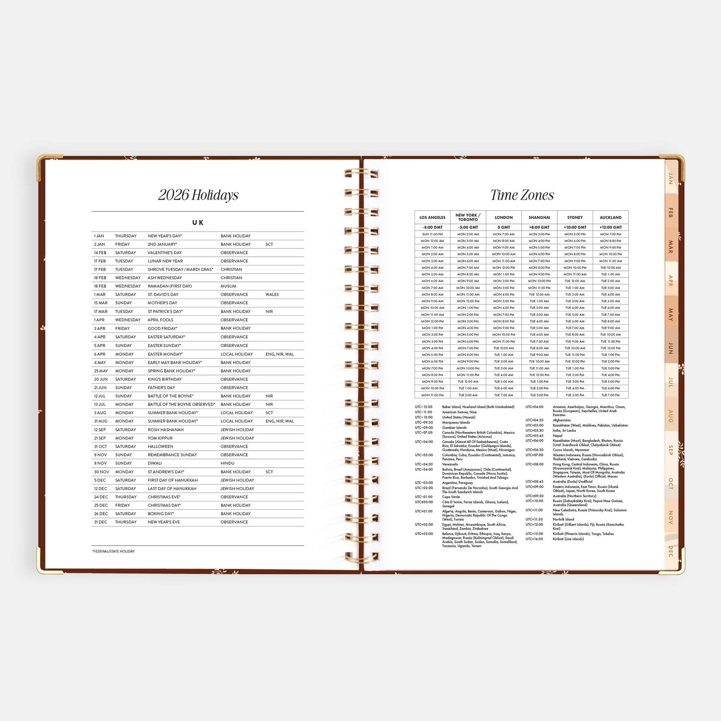 2026 Raspberry A4 Academic Vertical Spiral Planner