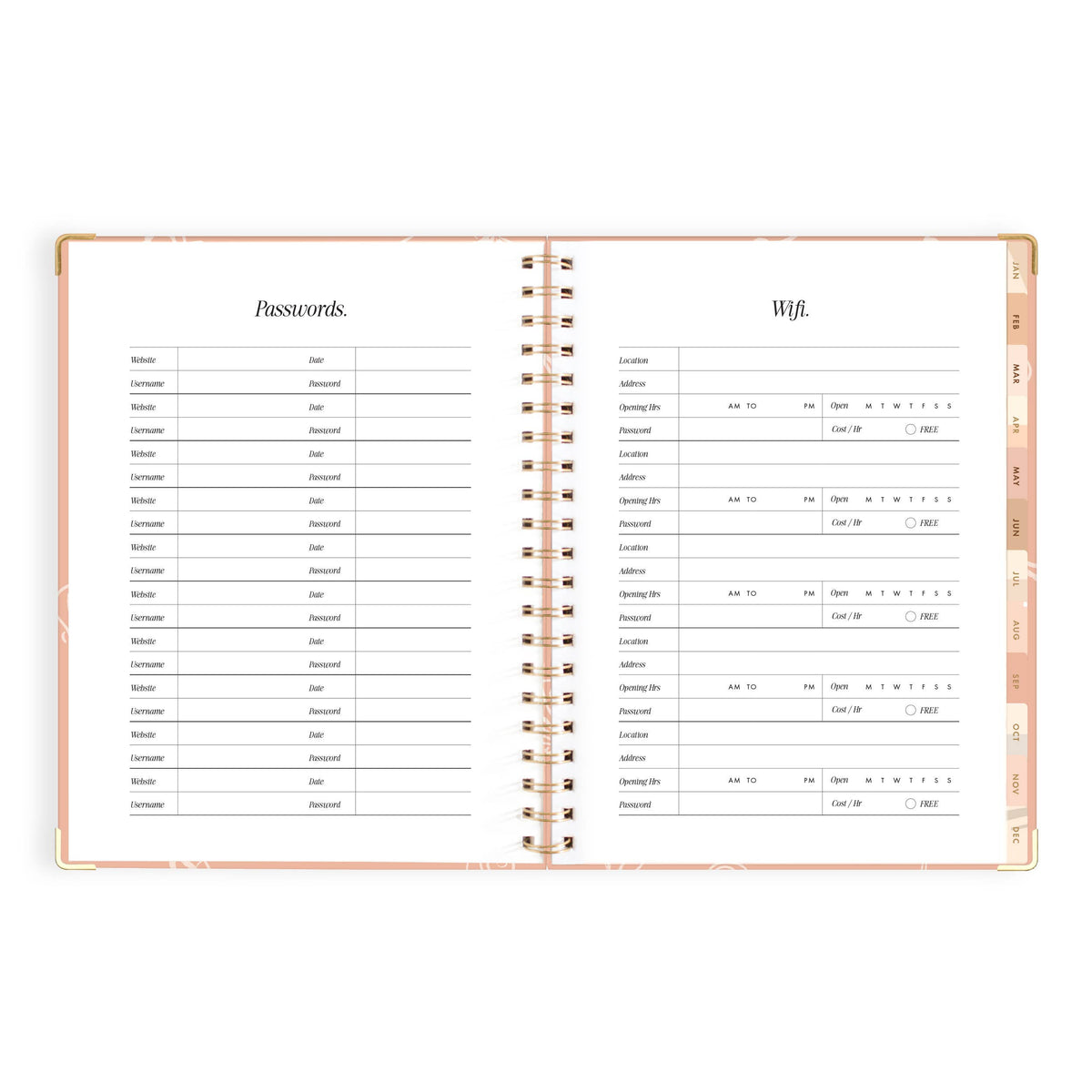 Fox & Fallow - 2027 Amalfi Peach  A4 Academic Planner