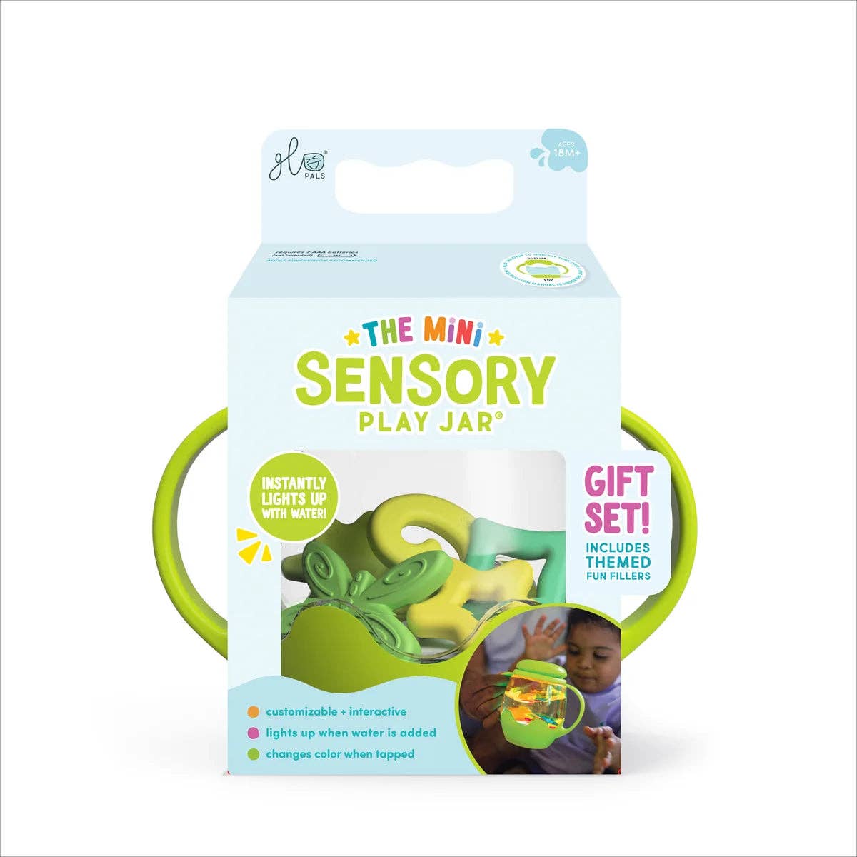 Jellystone Designs - Mini Sensory Play Jar® Gift Set - GREEN Firefly