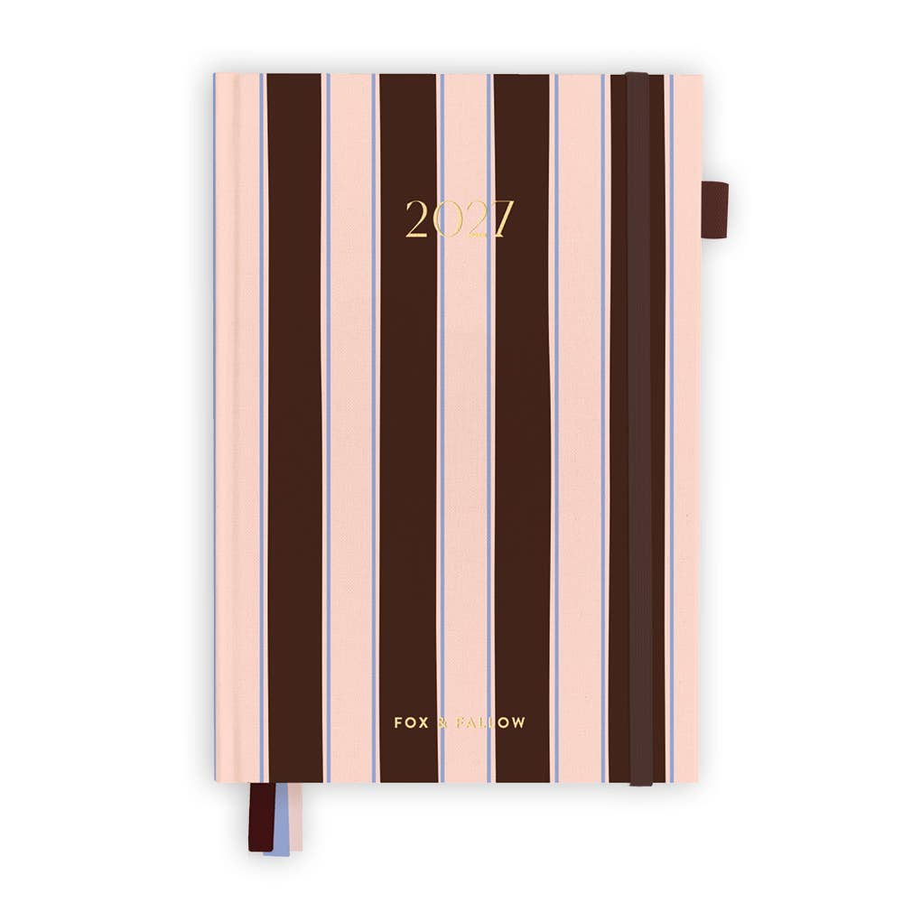 Fox & Fallow - 2027 Chocolate Stripe A5 Academic Planner