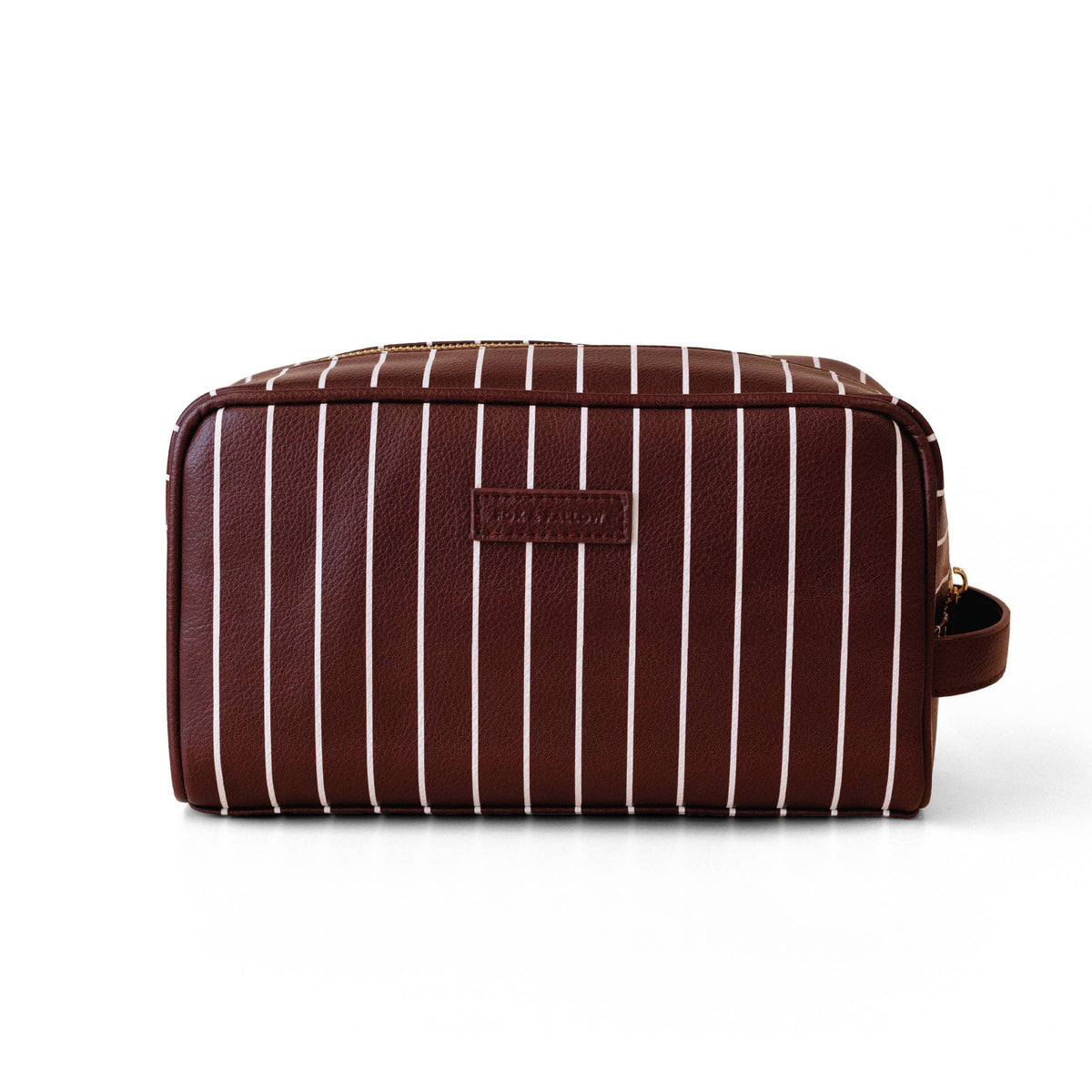 Fox & Fallow - Merlot Pinstripe Wash Bag