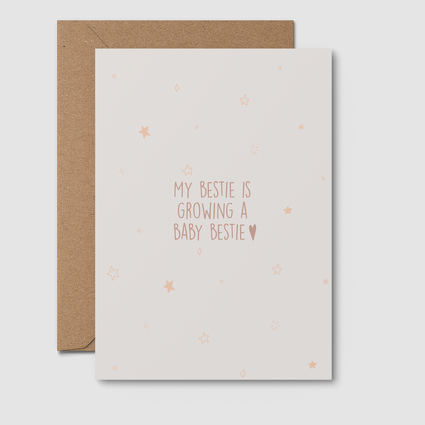 From Rosalie - Growing baby bestie | GREETING CARD, baby shower, newborn