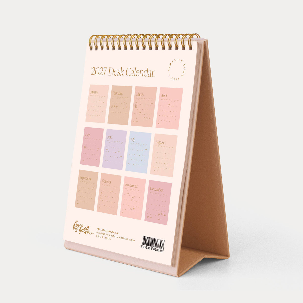 Fox & Fallow - 2027 Desk Calendar