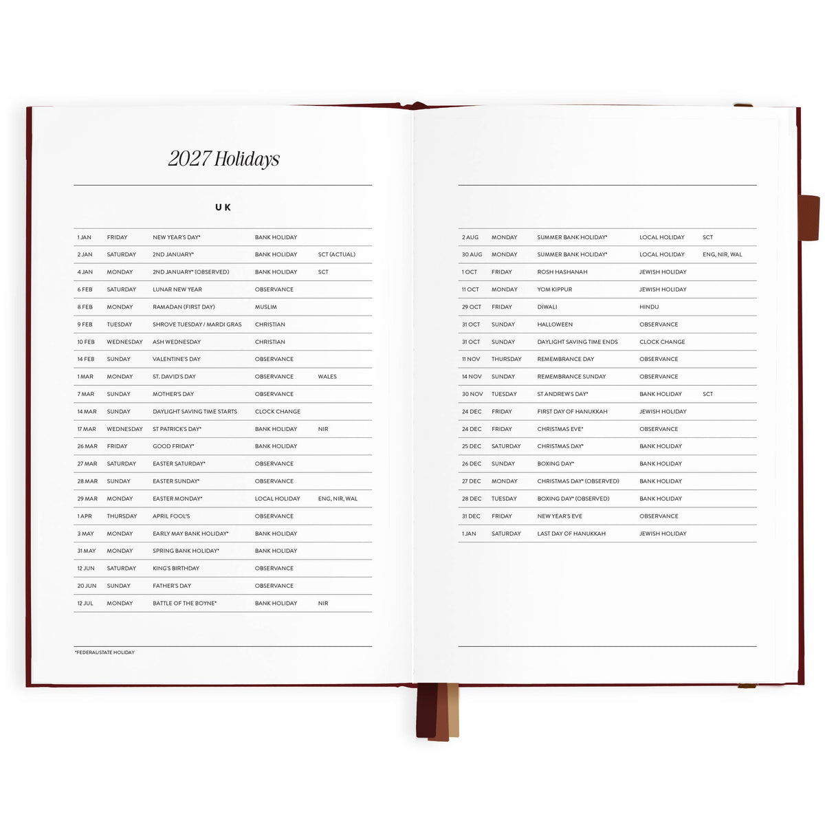 Fox & Fallow - 2027 Cherry A5 Horizontal Planner