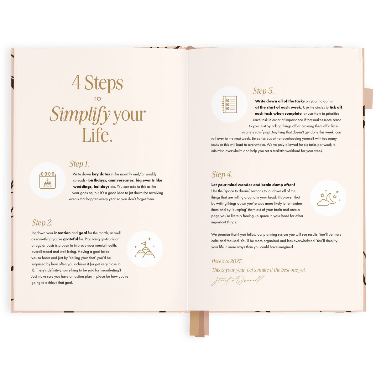 Fox & Fallow - 2027 Amalfi Latte A5 Vertical Planner