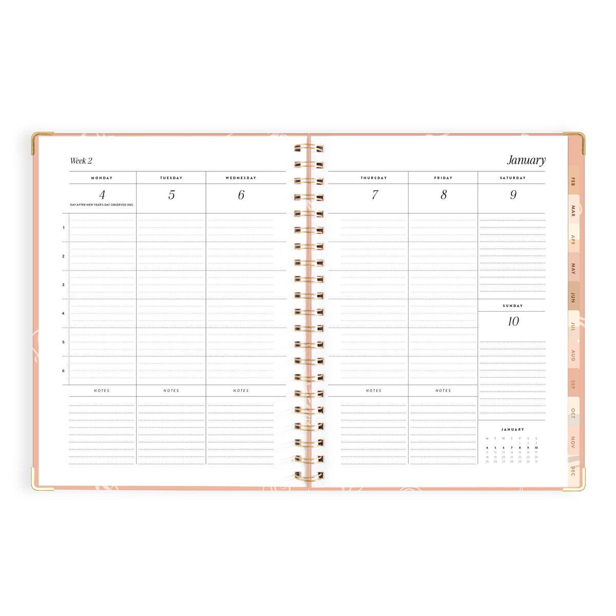 Fox & Fallow - 2027 Amalfi Peach  A4 Academic Planner