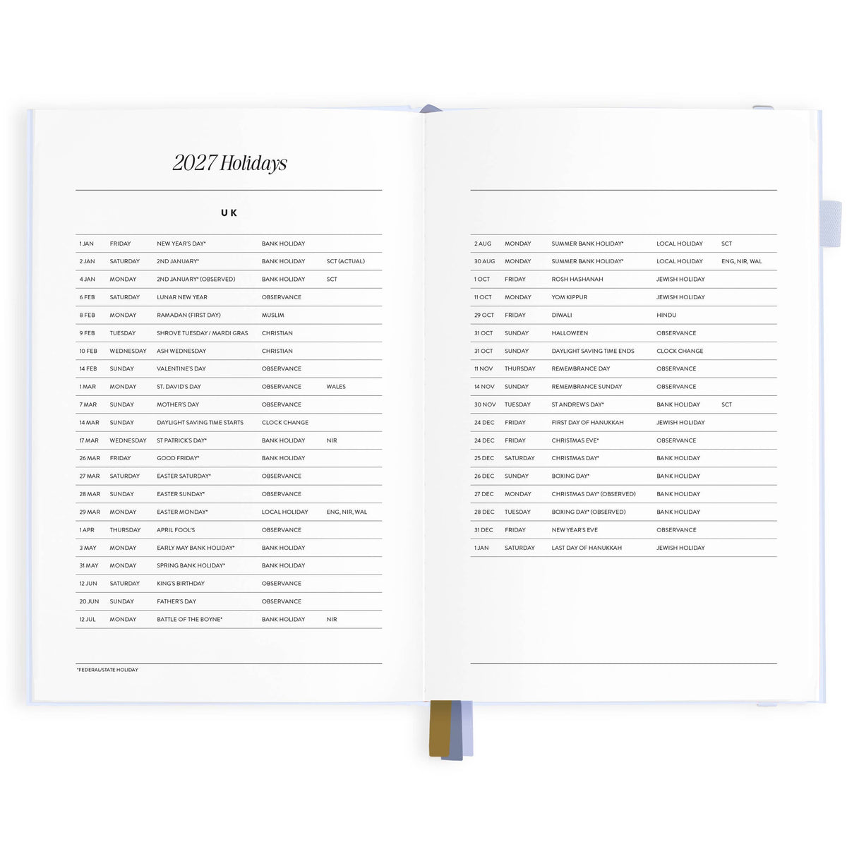 Fox & Fallow - 2027 Powder A5 Vertical Planner