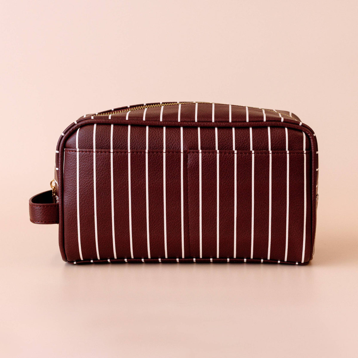 Fox & Fallow - Merlot Pinstripe Wash Bag