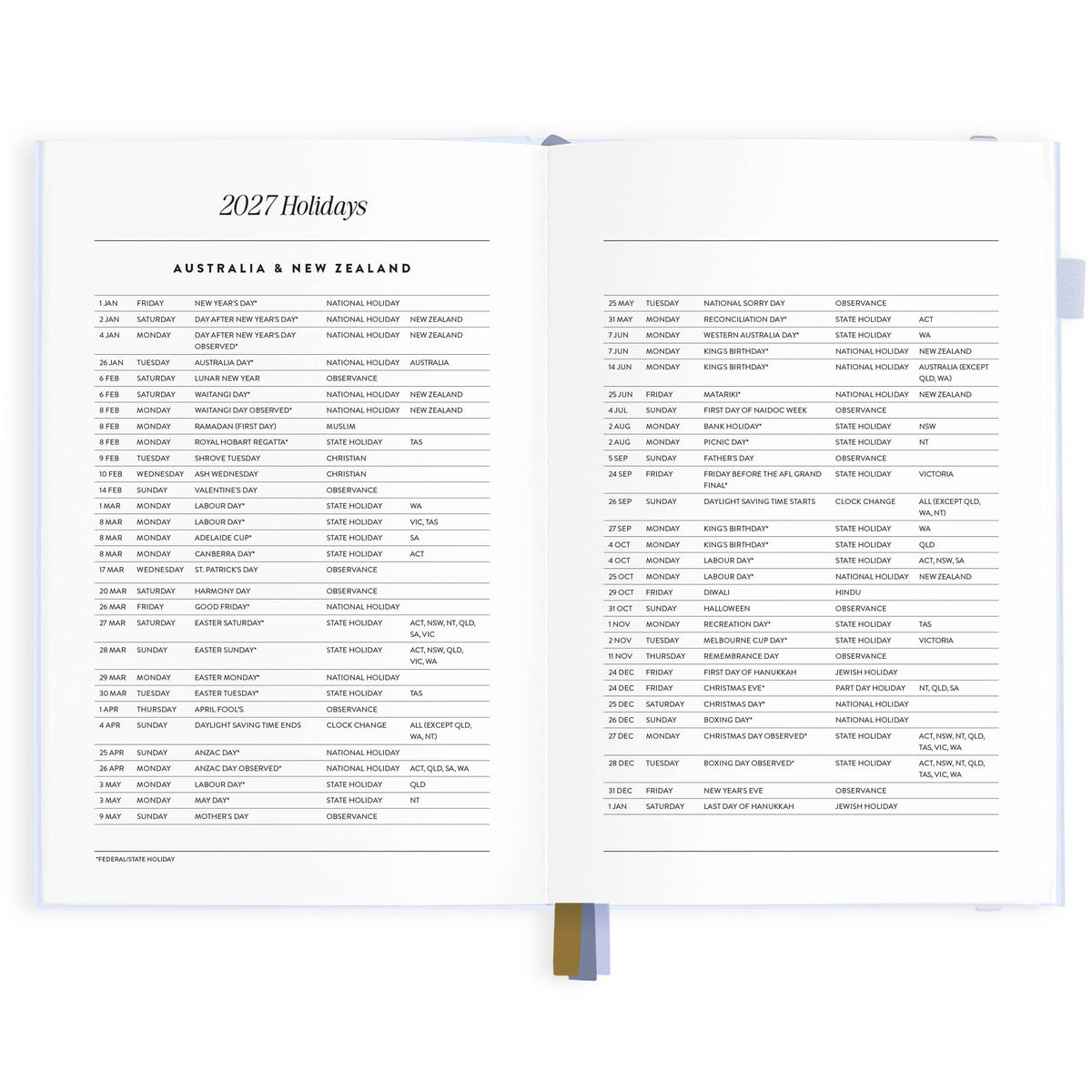 Fox & Fallow - 2027 Powder A5 Vertical Planner