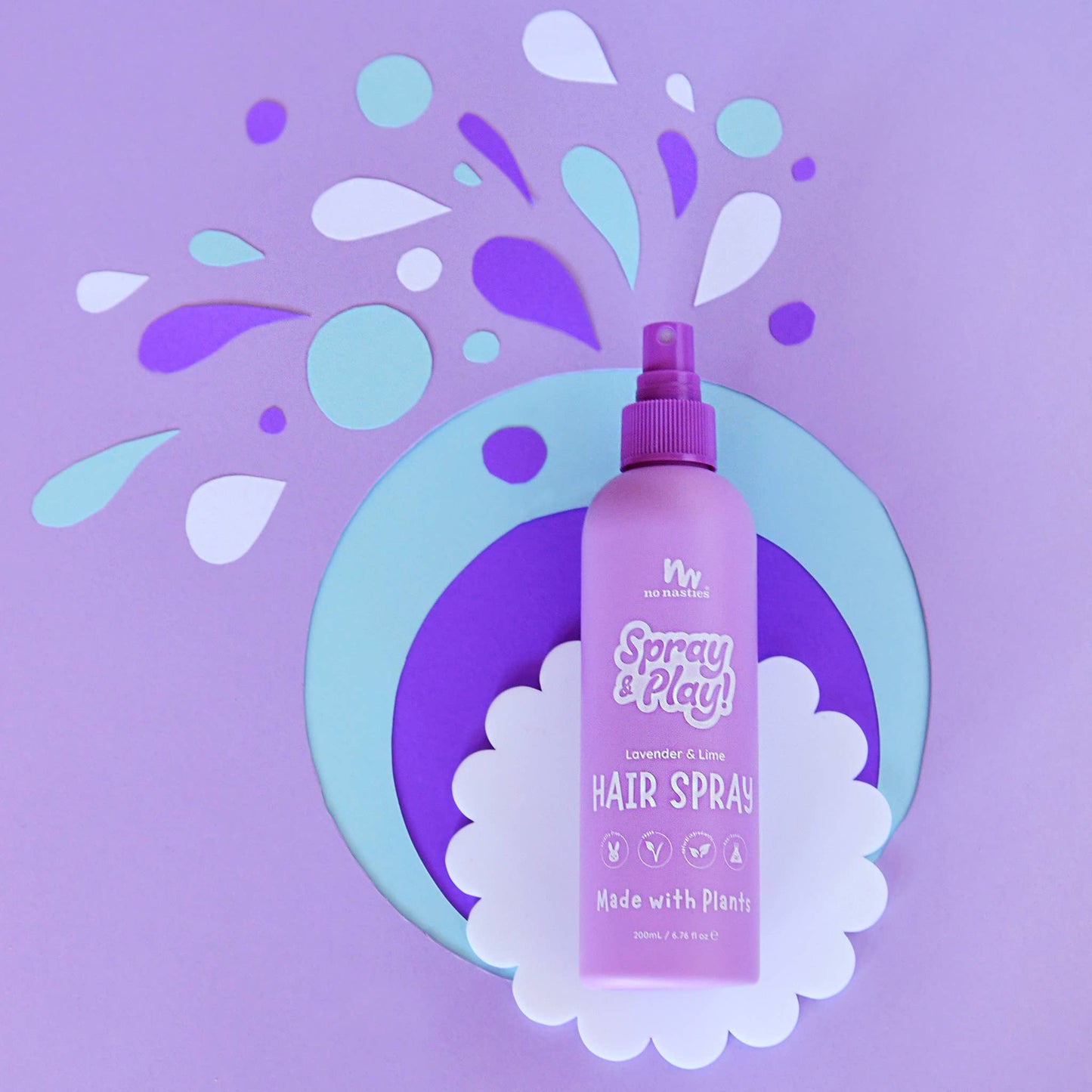 no nasties kids - Natural Alcohol Free Hair Spray in Lavender and Fresh Lime