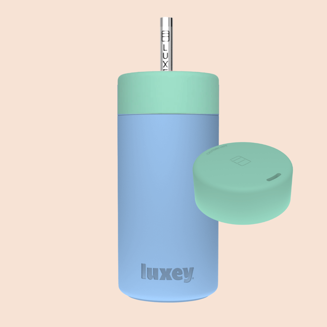 Luxey Cup - BLUE LOTUS - Duo Switch Stainless Steel Cup 12oz: SORBET