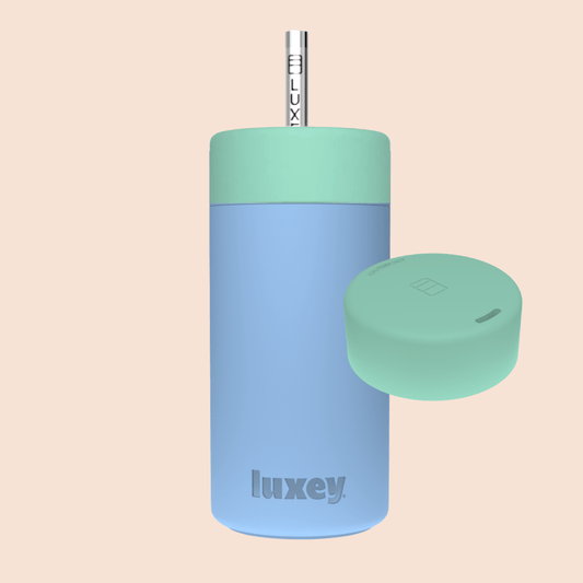 Luxey Cup - BLUE LOTUS - Duo Switch Stainless Steel Cup 12oz: SORBET