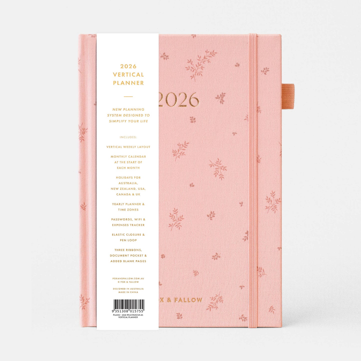 2026 Wild Ruscus A5 Vertical Planner