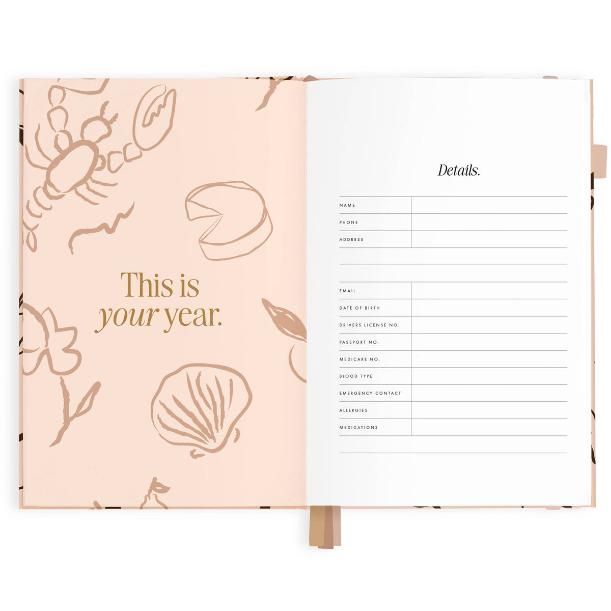 Fox & Fallow - 2027 Amalfi Latte A5 Vertical Planner