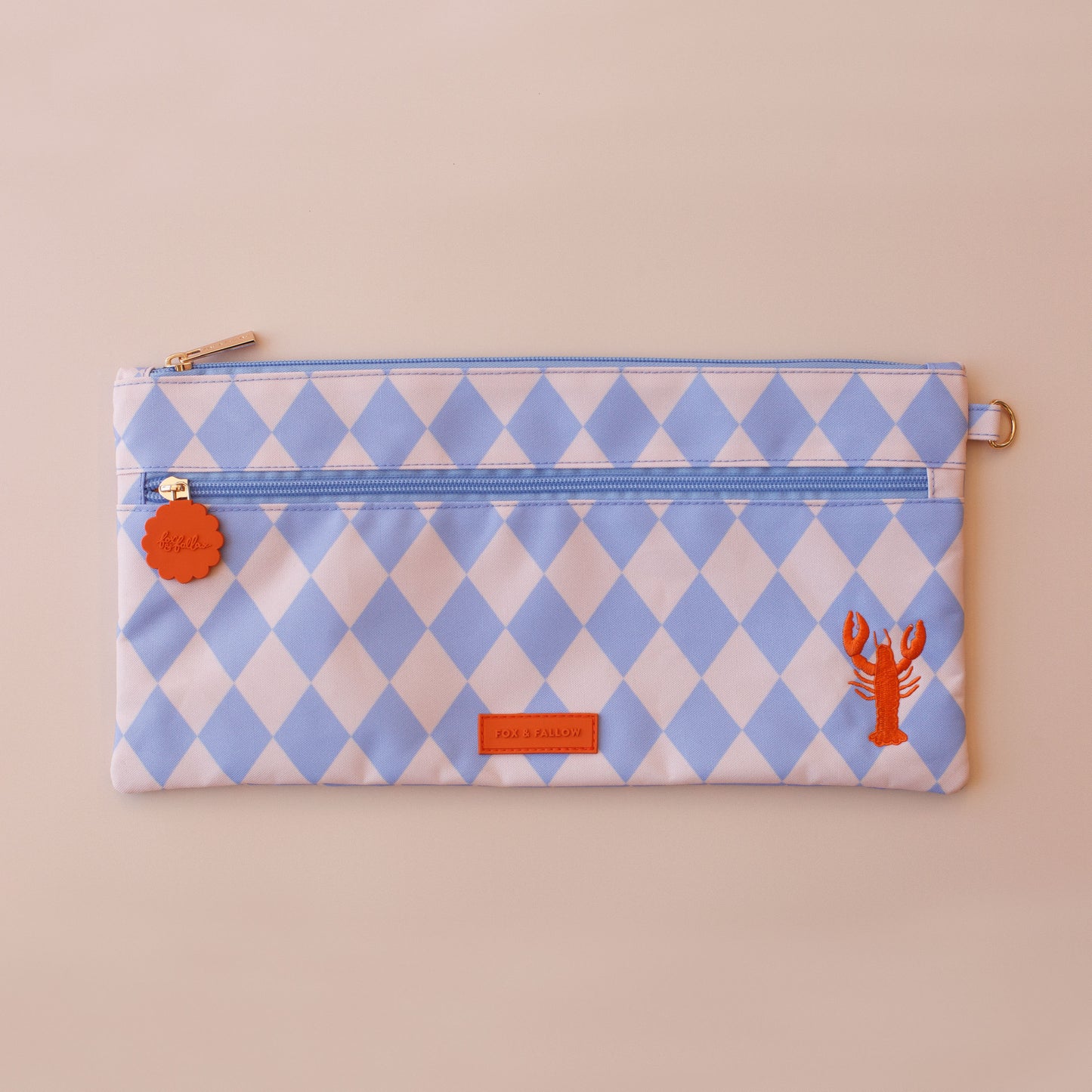 Blue Diamonds Large Pencil Case