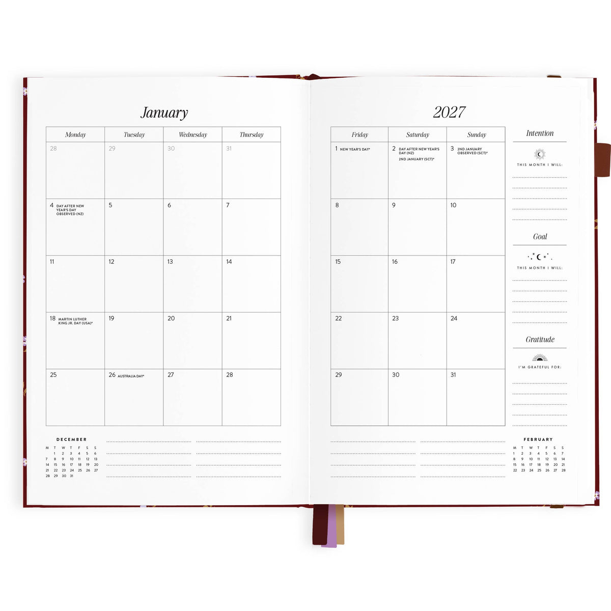 Fox & Fallow - 2027 Cherry Wisteria A5 Vertical Planner