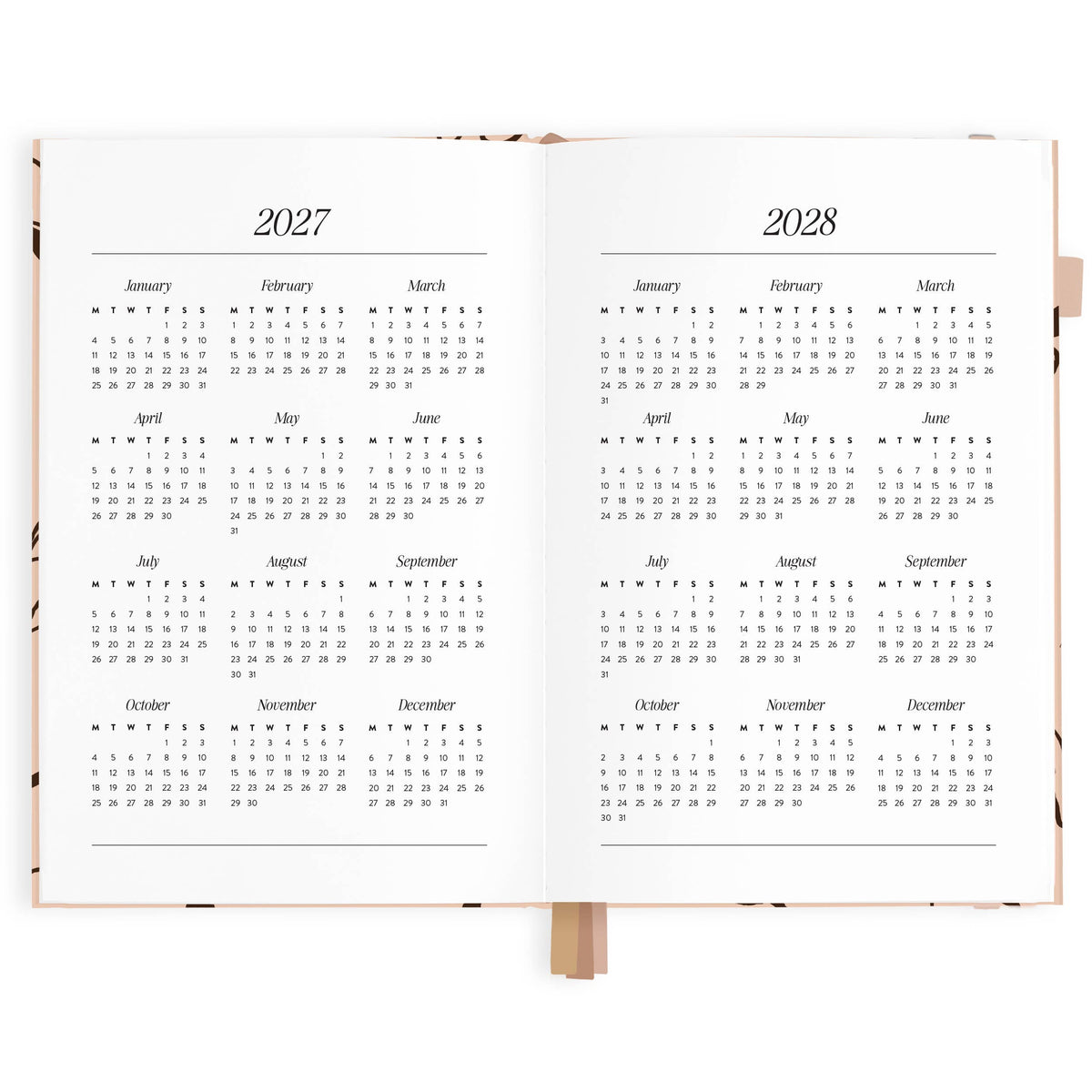 Fox & Fallow - 2027 Amalfi Latte A5 Vertical Planner