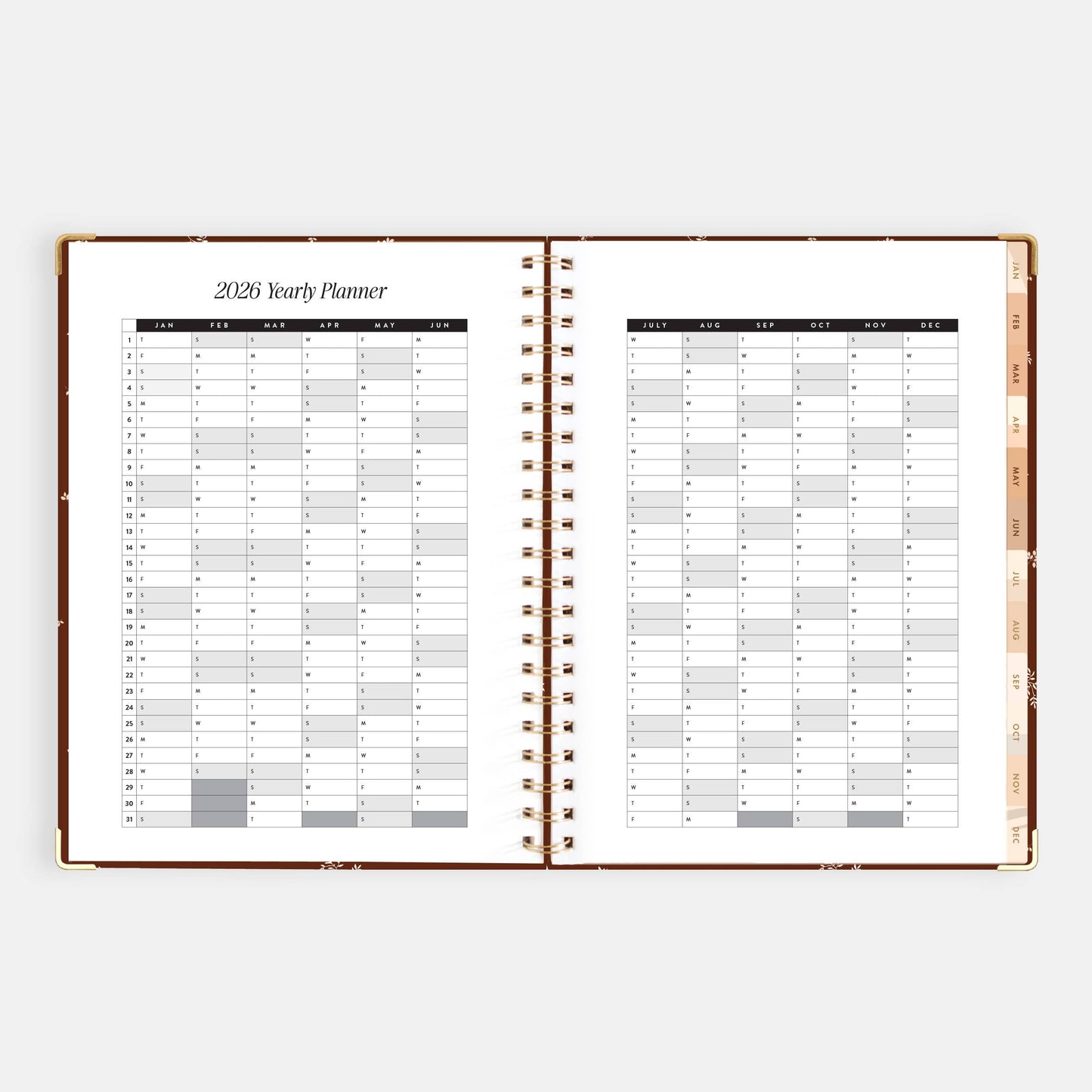 2026 Raspberry A4 Academic Vertical Spiral Planner