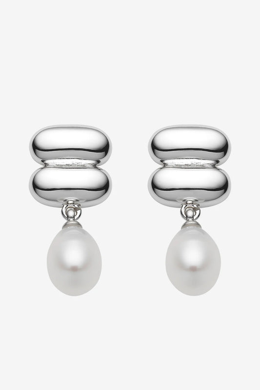 HEIDI SILVER PEARL EARRING