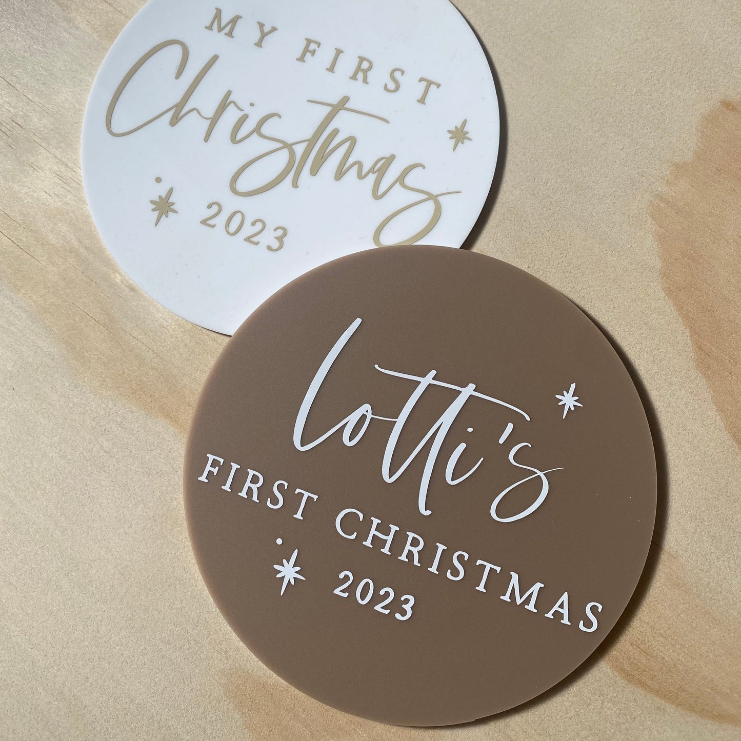 Child's Name First Christmas Disc