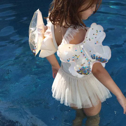 SUNNYLiFE Float Bands | Cotton Candy Glitter