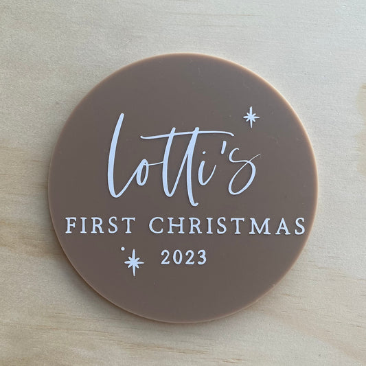 Child's Name First Christmas Disc