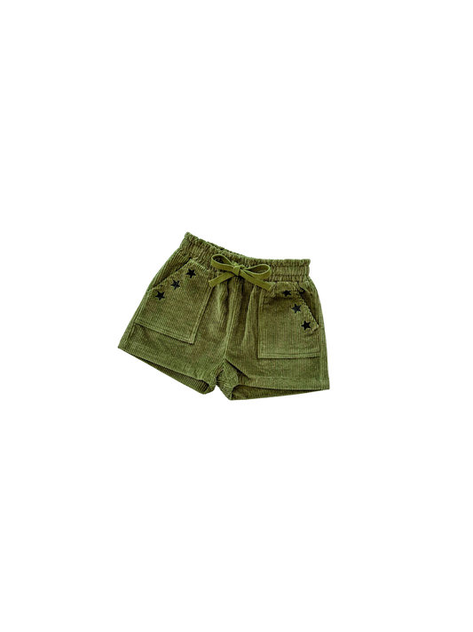 CORD SHORTS | EVERGREEN
