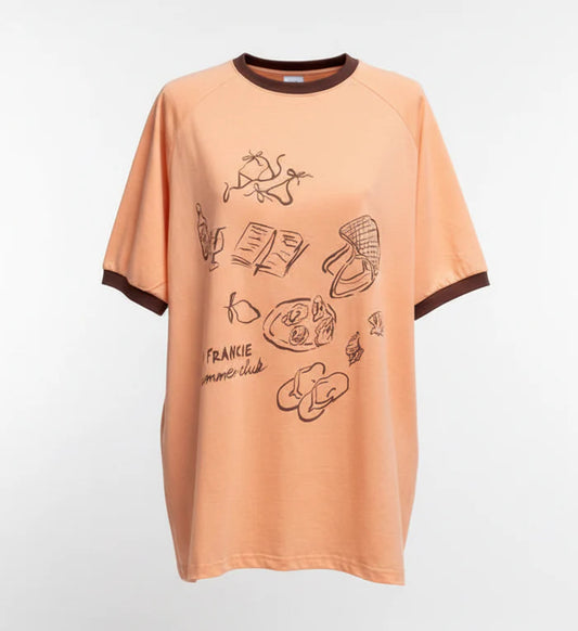 By Frankie Leisure Club Tee - Peach