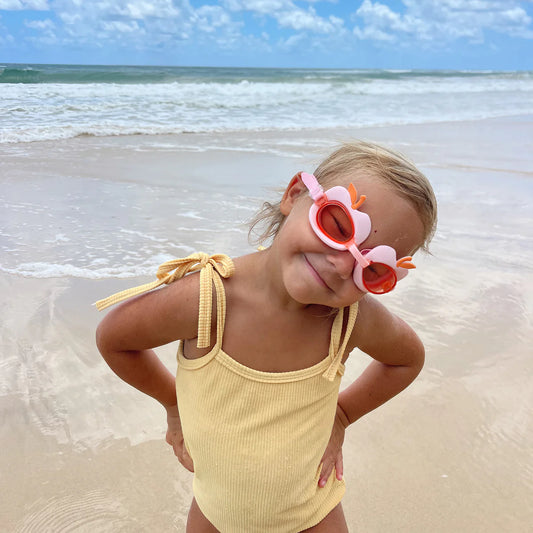 SUNNYLiFE Kids Swim Goggles | Cotton Candy Cherry
