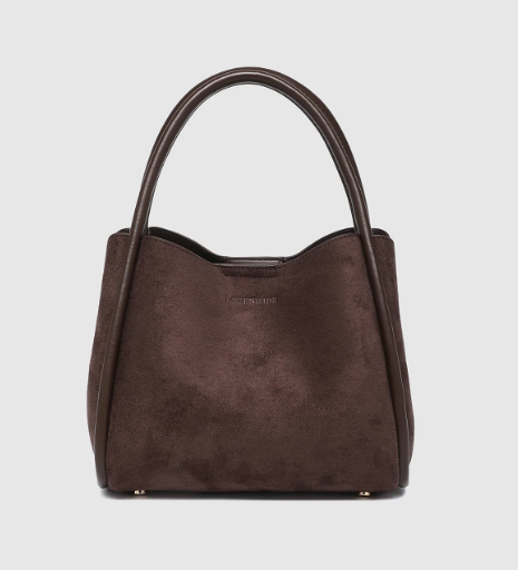 Steffie Suedette Mini Tote Bag - Chocolate