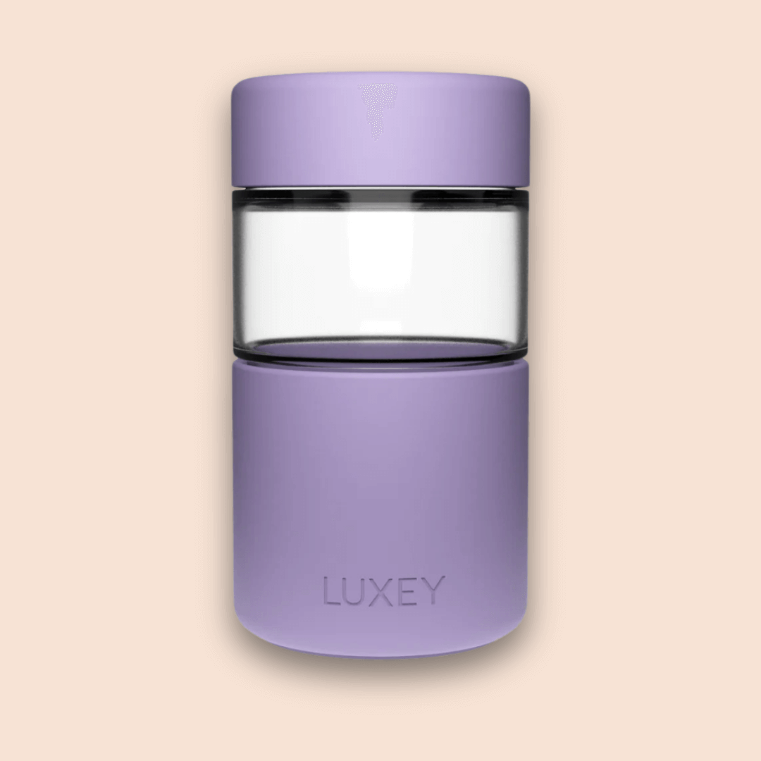 Luxey Cup - ORIGINAL -  Reusable Glass Coffee Cup 12oz: PAPAYA
