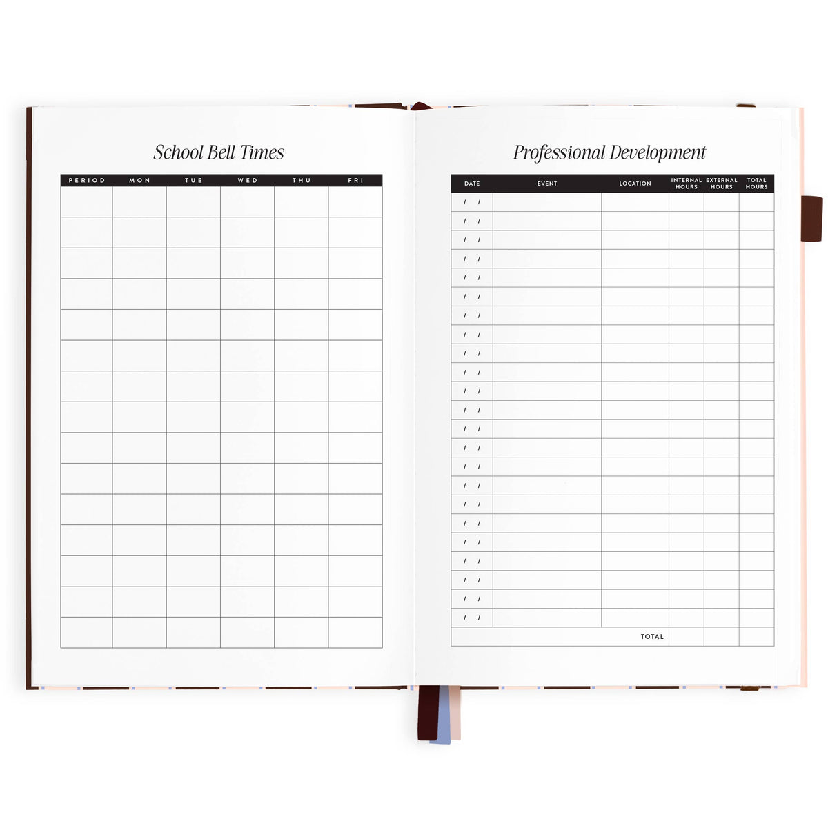 Fox & Fallow - 2027 Chocolate Stripe A5 Academic Planner