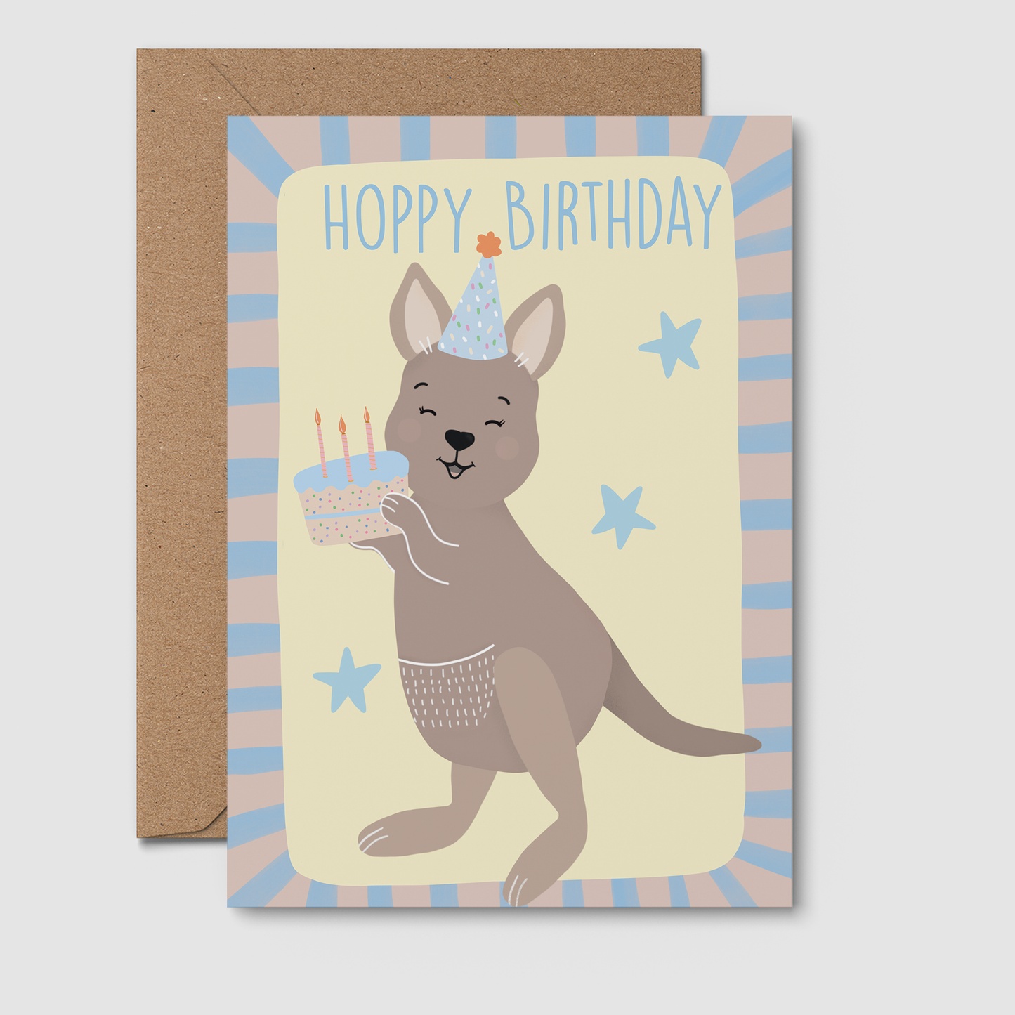 From Rosalie - Kangaroo cake Greeting Card