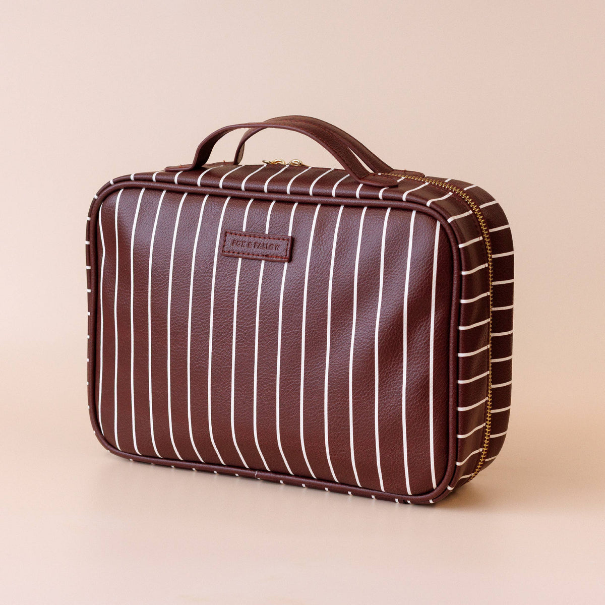 Fox & Fallow - Merlot Pinstripe Cosmetic Bag