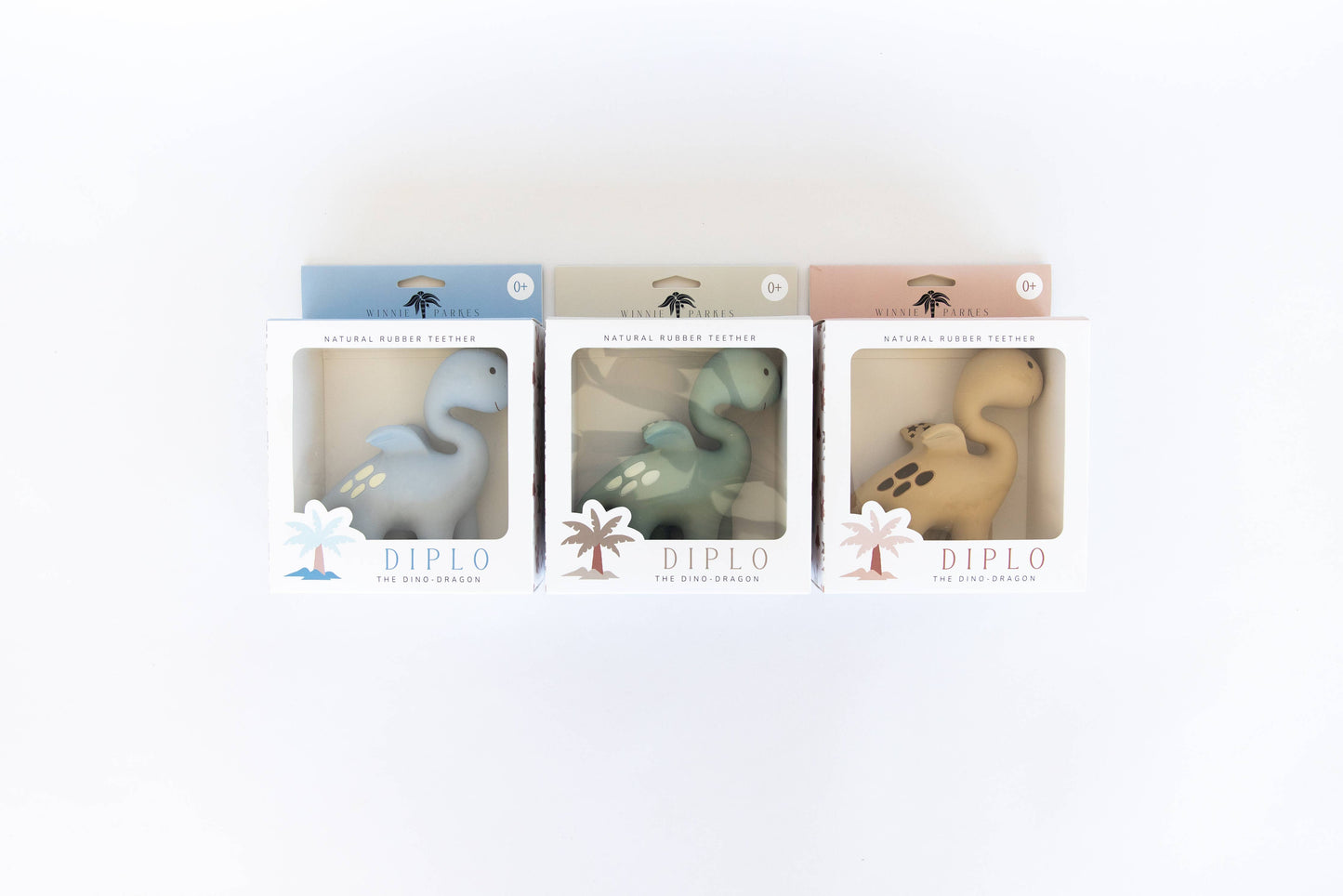 Diplo the Dino-Dragon Natural Rubber Teether: Sage