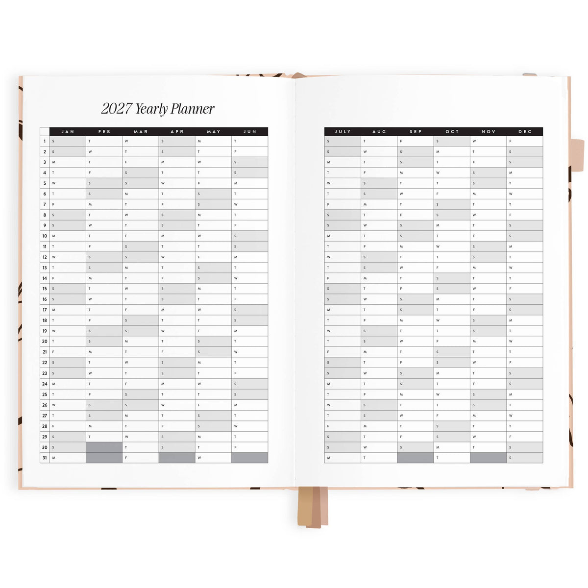 Fox & Fallow - 2027 Amalfi Latte A5 Vertical Planner