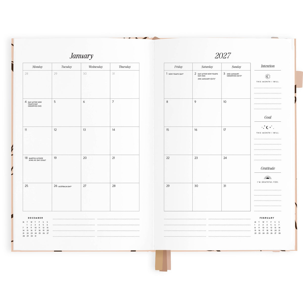 Fox & Fallow - 2027 Amalfi Latte A5 Vertical Planner
