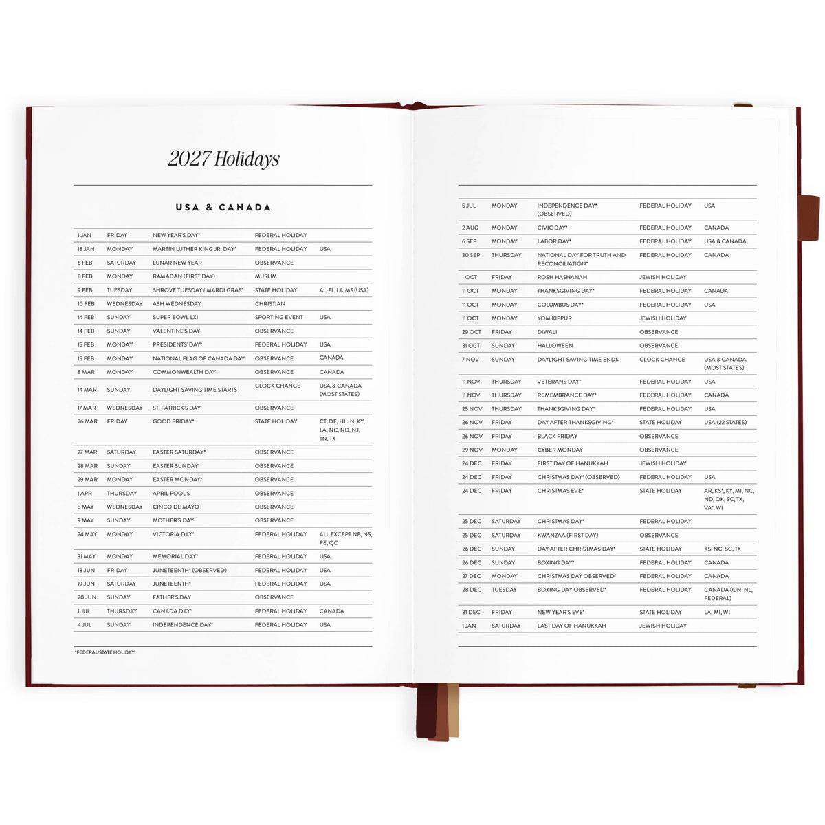 Fox & Fallow - 2027 Cherry A5 Horizontal Planner