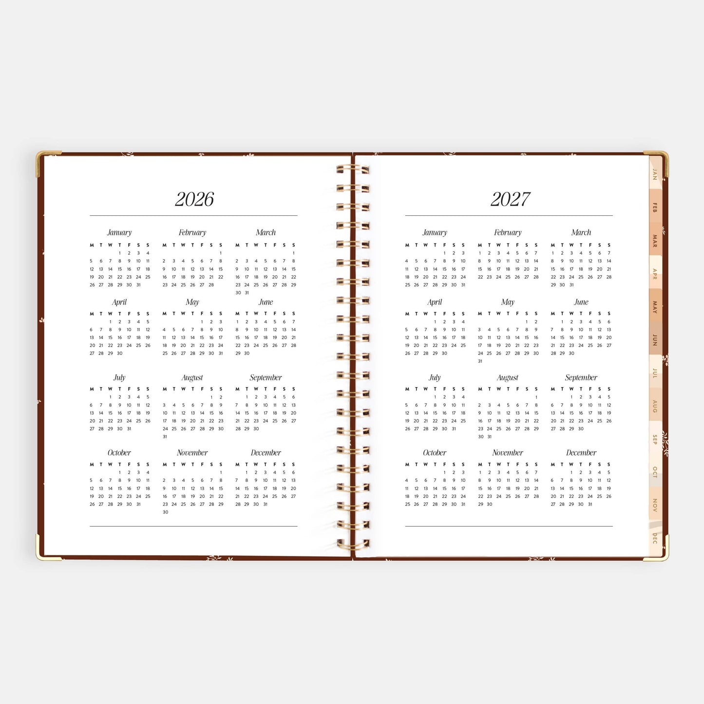 2026 Raspberry A4 Academic Vertical Spiral Planner