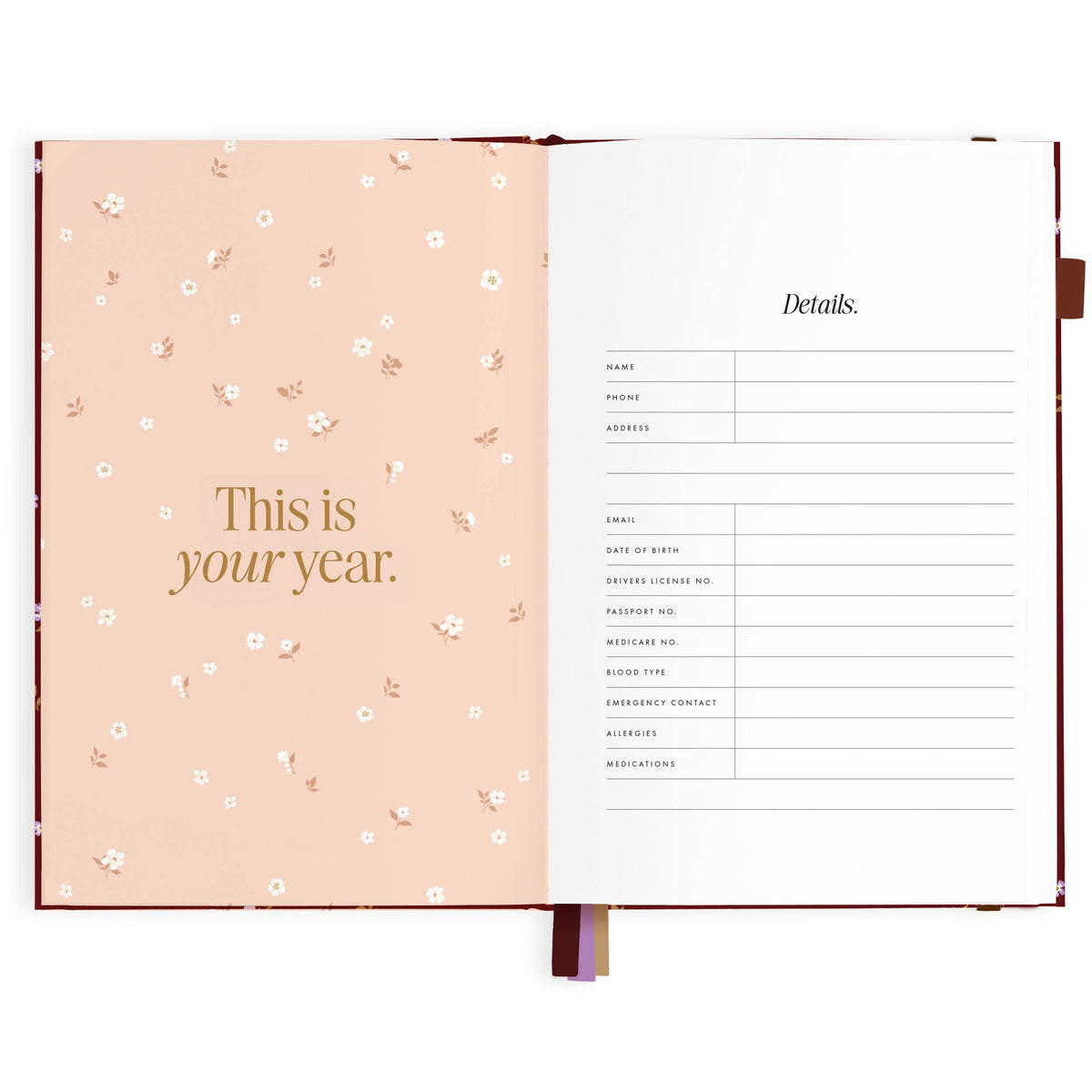 Fox & Fallow - 2027 Cherry Wisteria A5 Vertical Planner