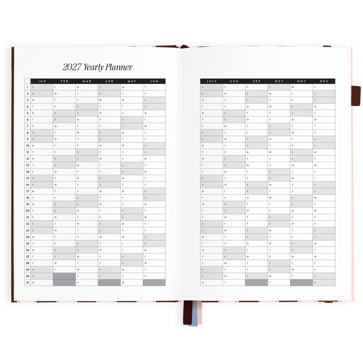 Fox & Fallow - 2027 Chocolate Stripe A5 Academic Planner